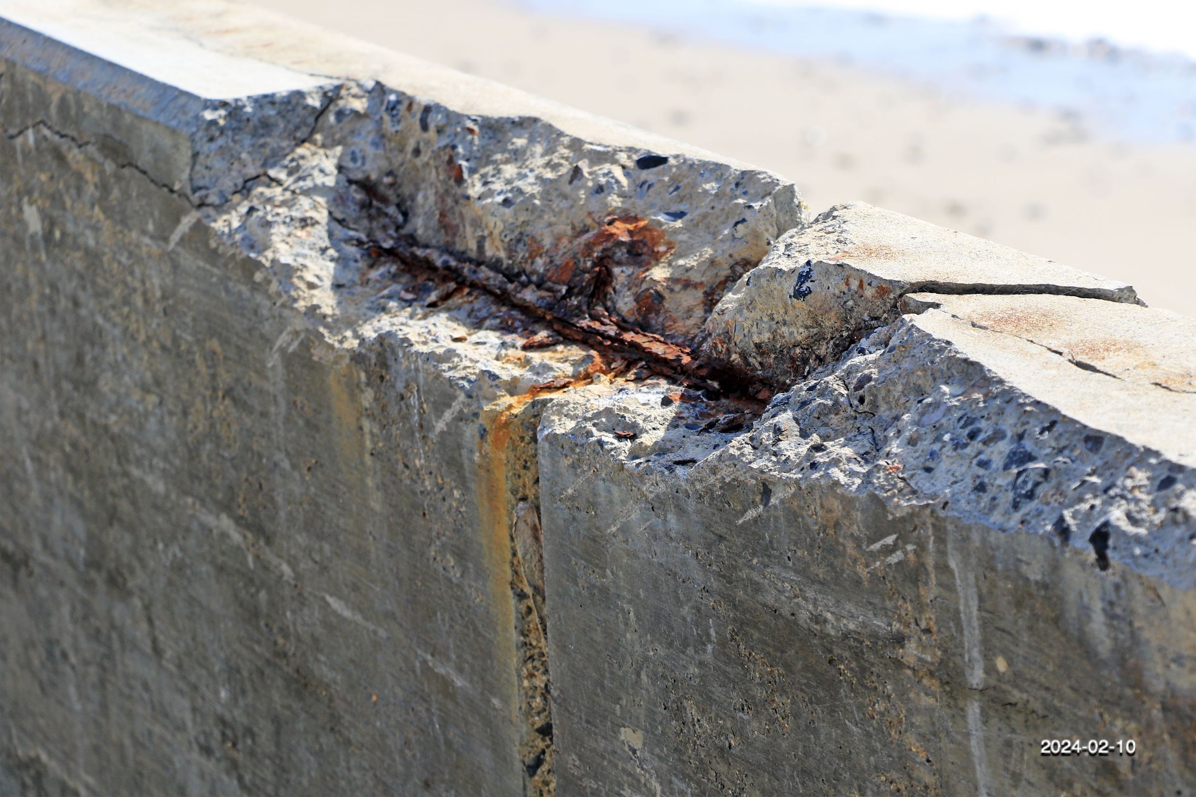 San Onofre (SONGS) front seawall damage 
