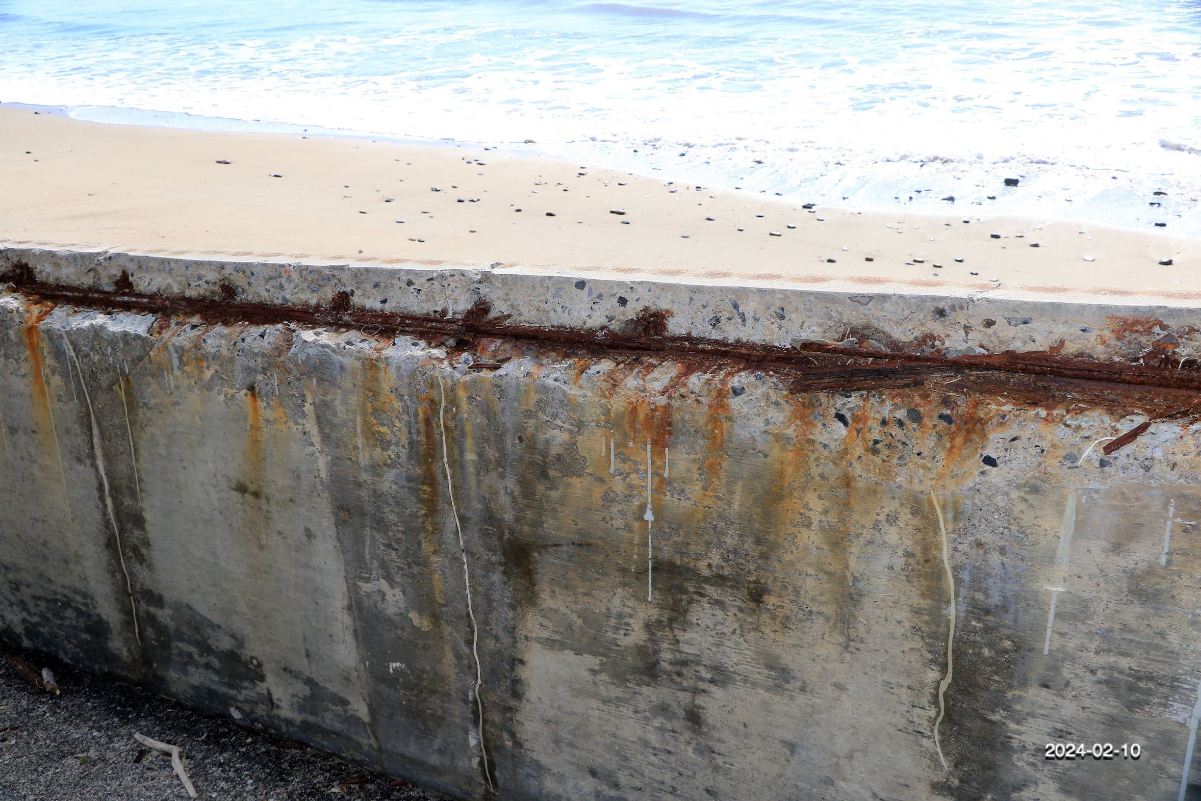 San Onofre (SONGS) front seawall damage 