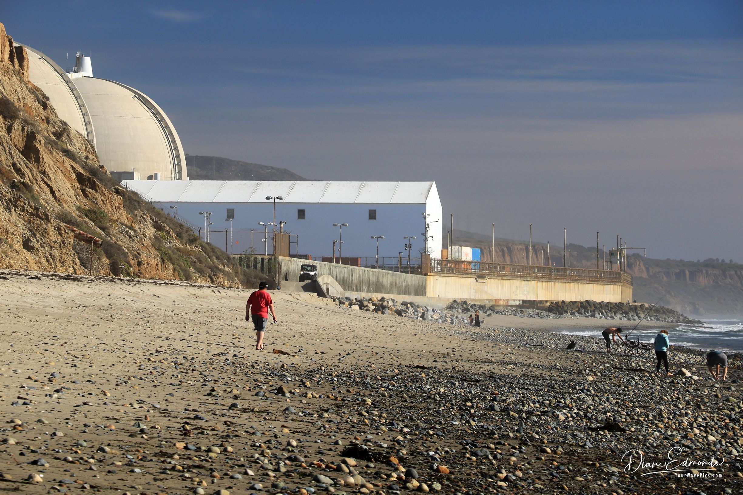 Surf Zone Beside Nuclear Waste Storage