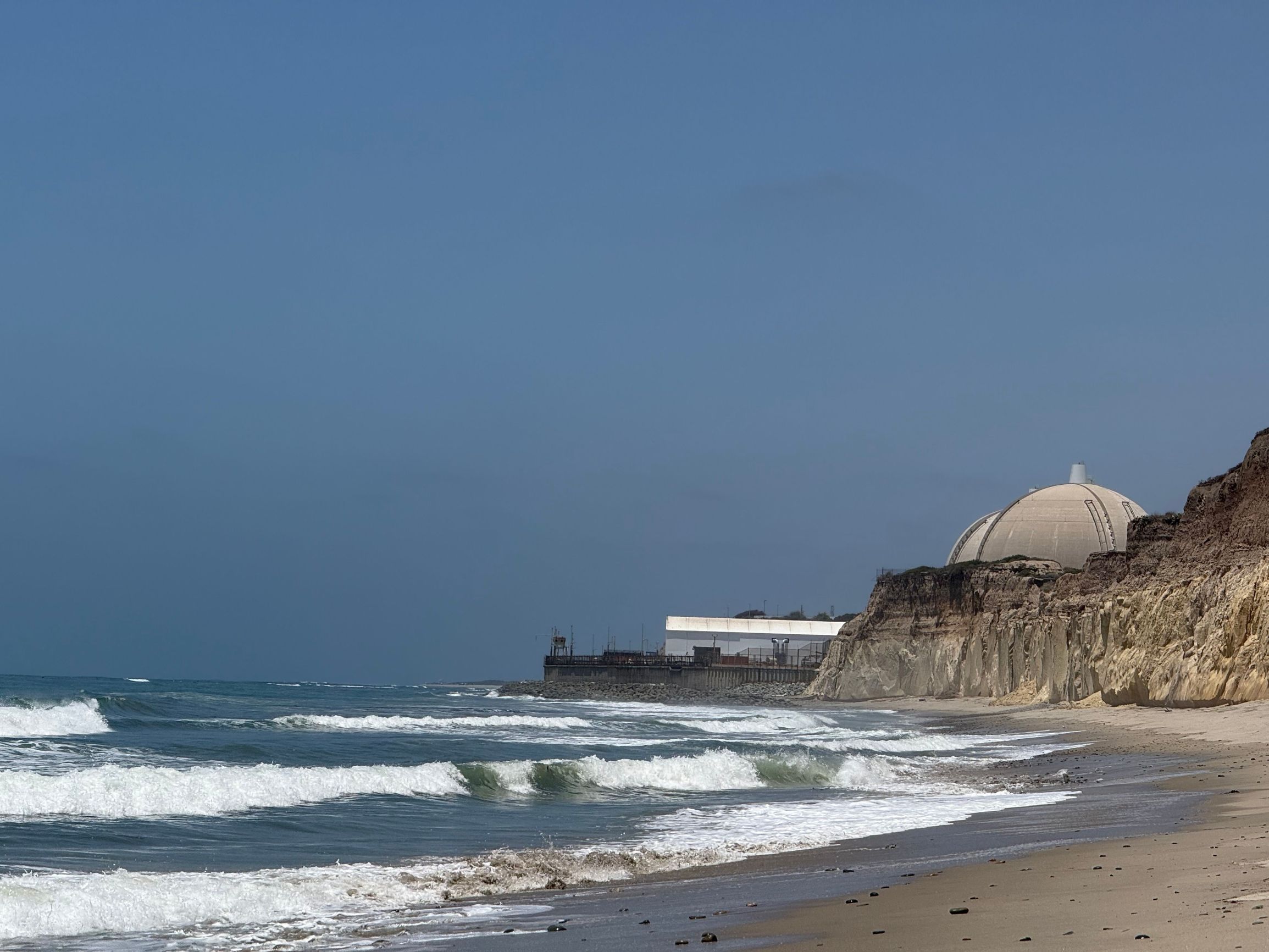 The beach near the SONGS (San Onofre Nuclear Generating Station) power plant