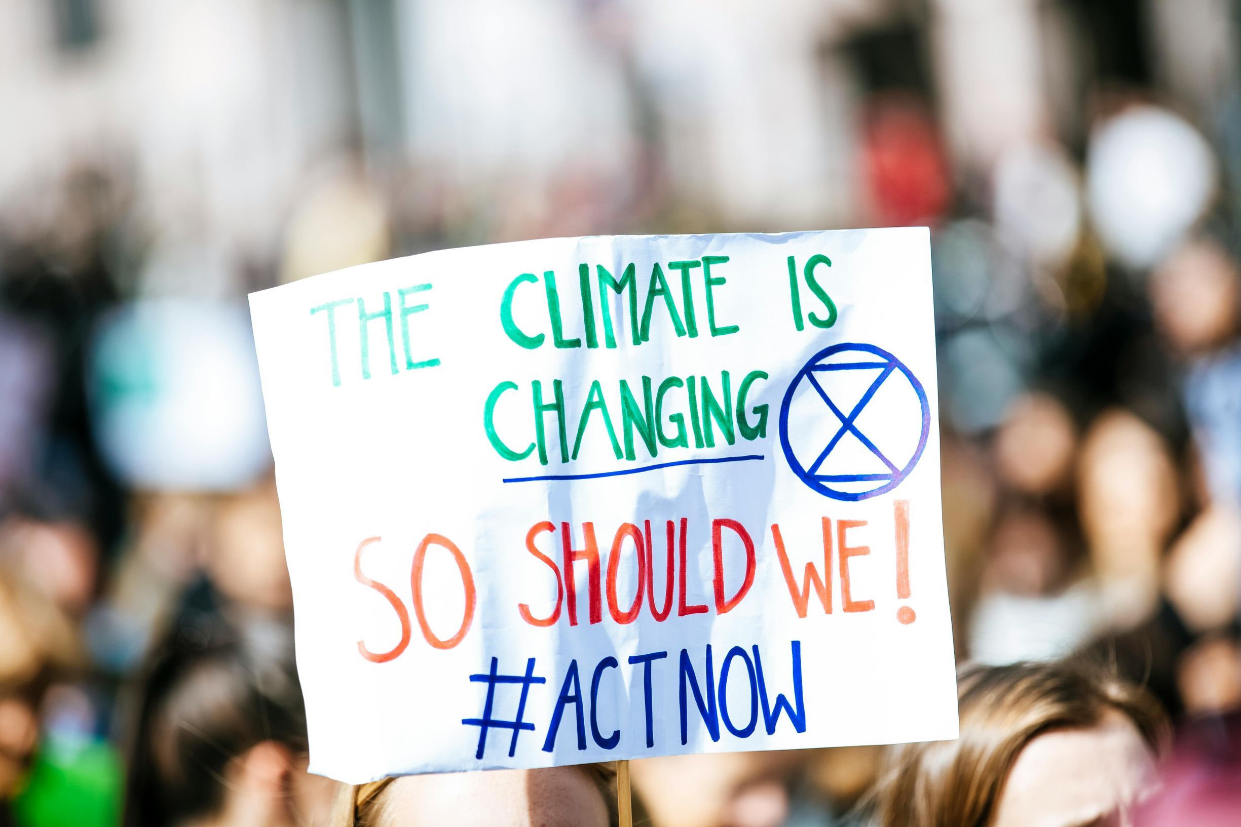 'The climate is changing' protest sign