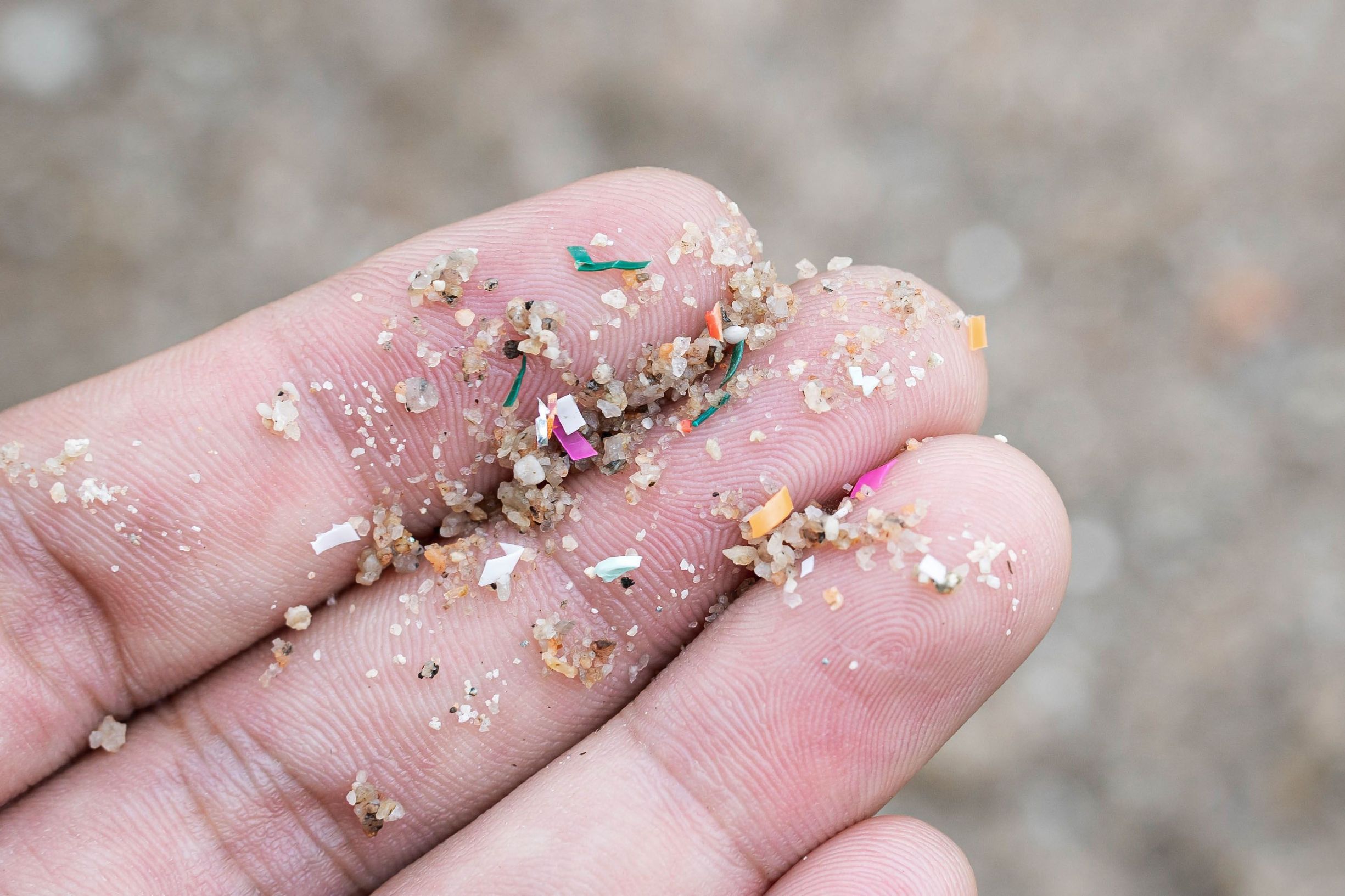 Microplastics in hand