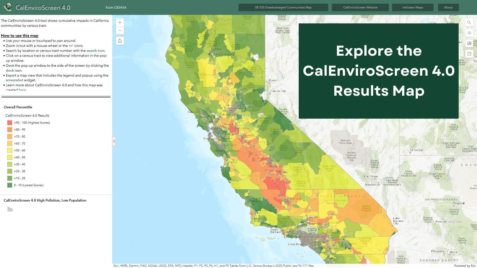 CalEnviroScreen 4.0 Results