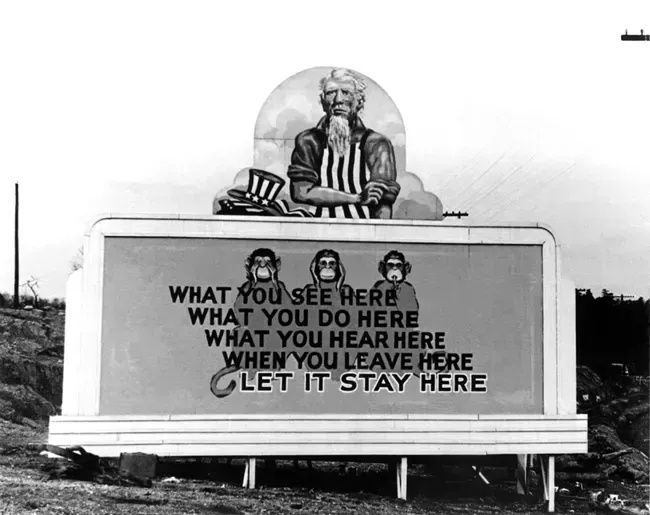 Signage at the Oak Ridge nuclear facility.