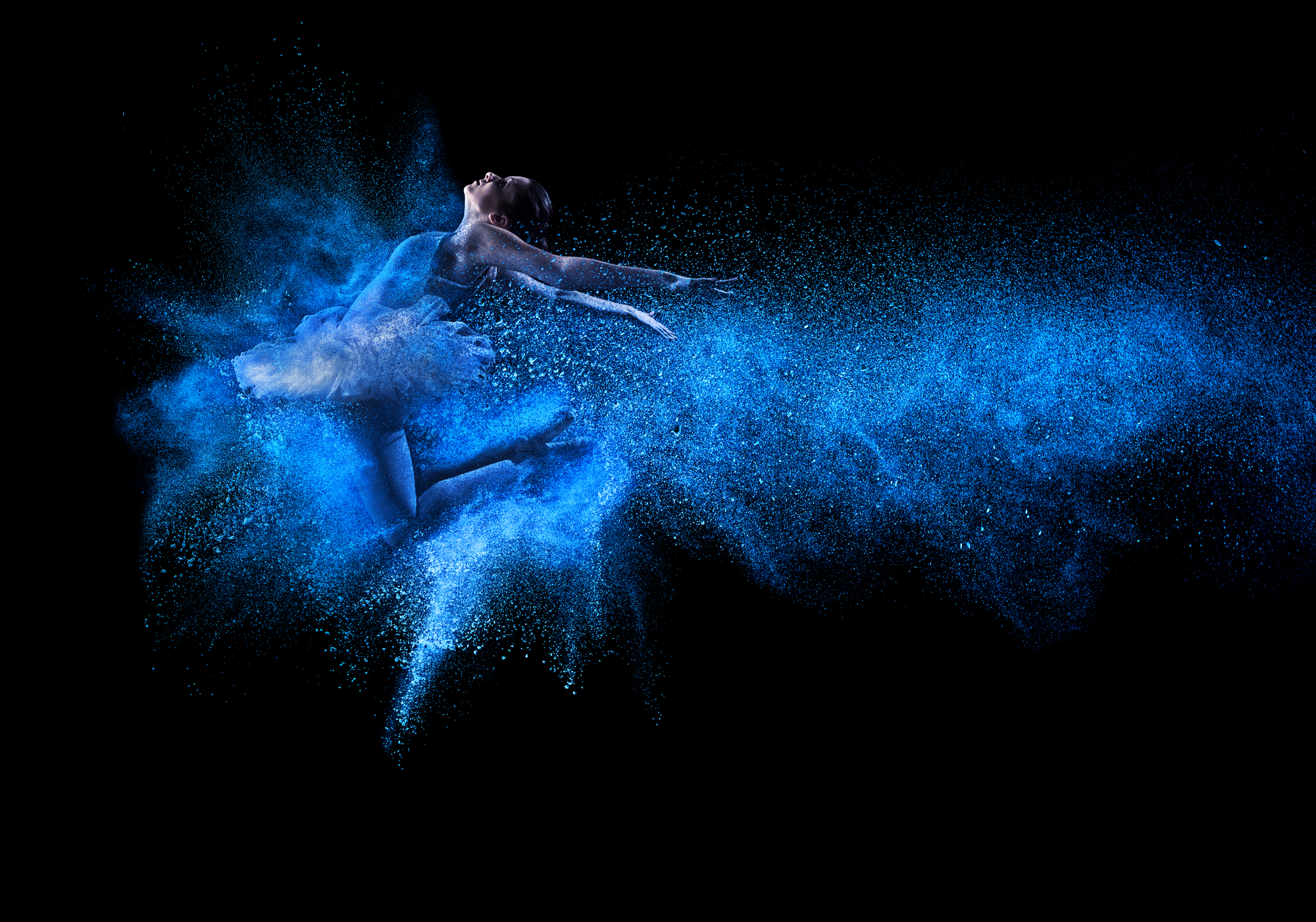 Ballerina dancing on stage