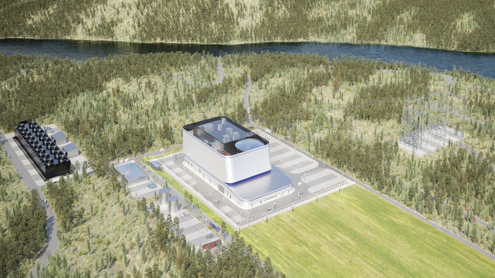 Rendering of SMRs at Clinch River Nuclear Plant